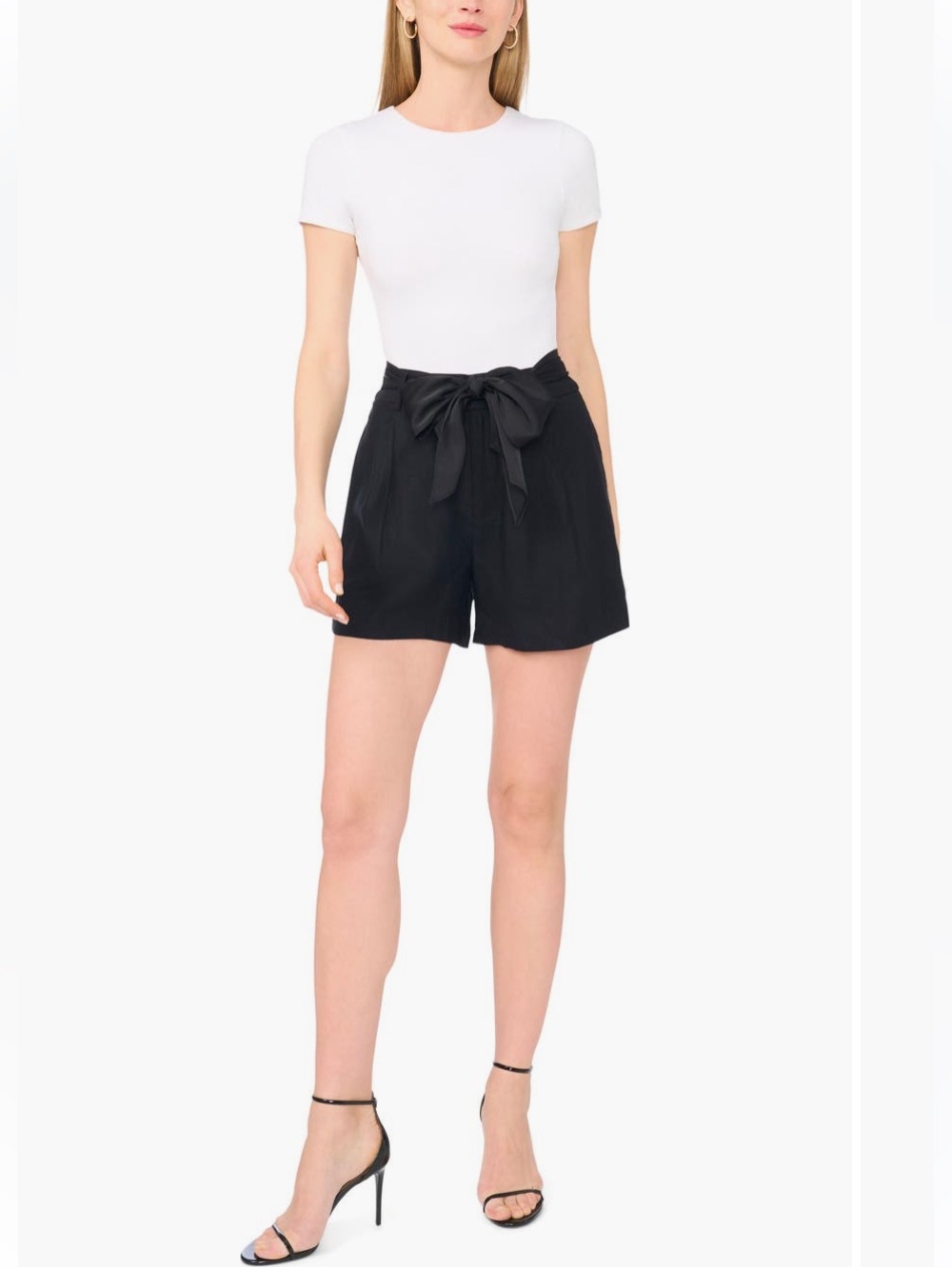 Ted Baker London Black High-Waist Tie-waist Shorts